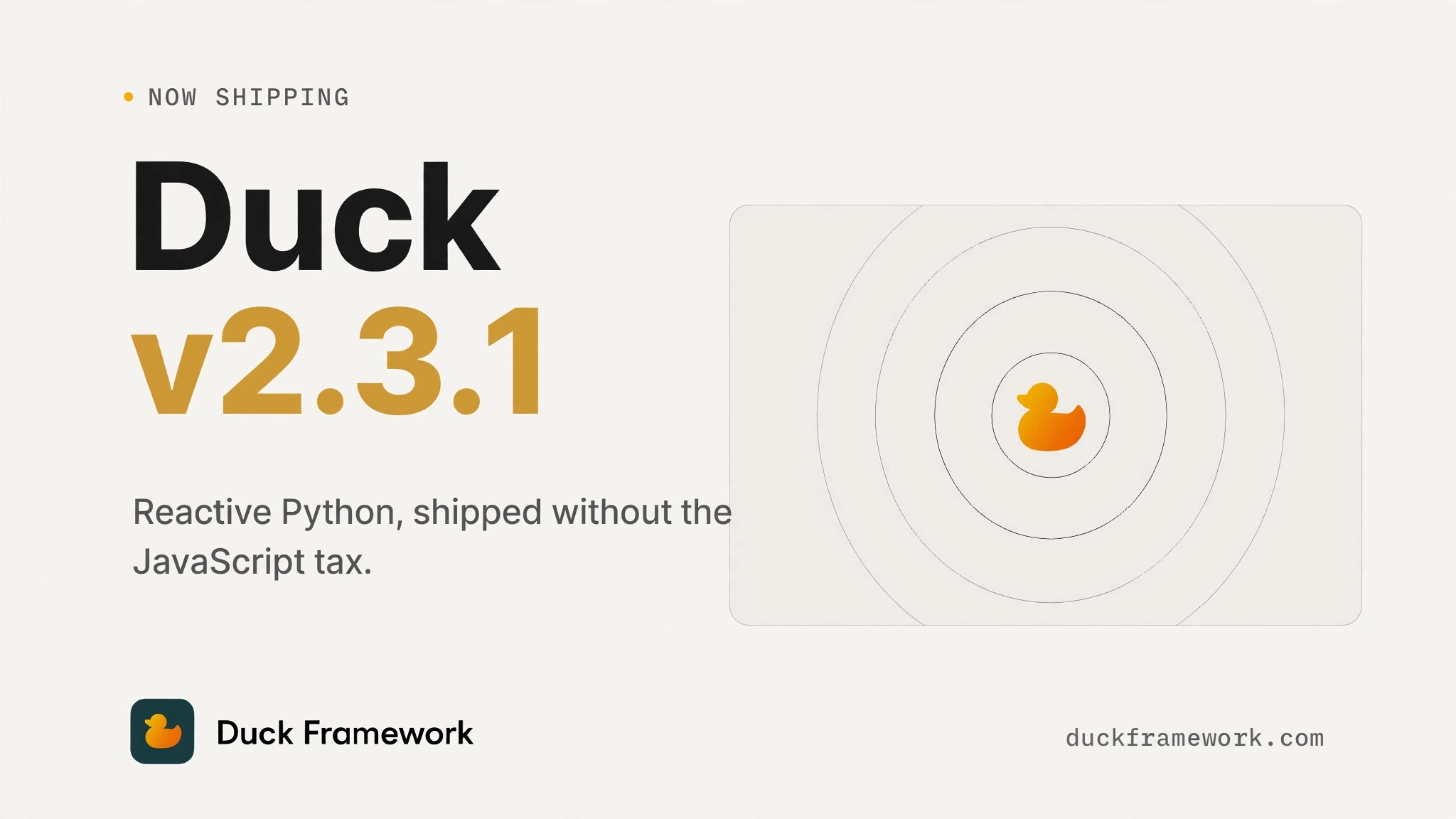 Duck Framework v2.3.1 Release Notes