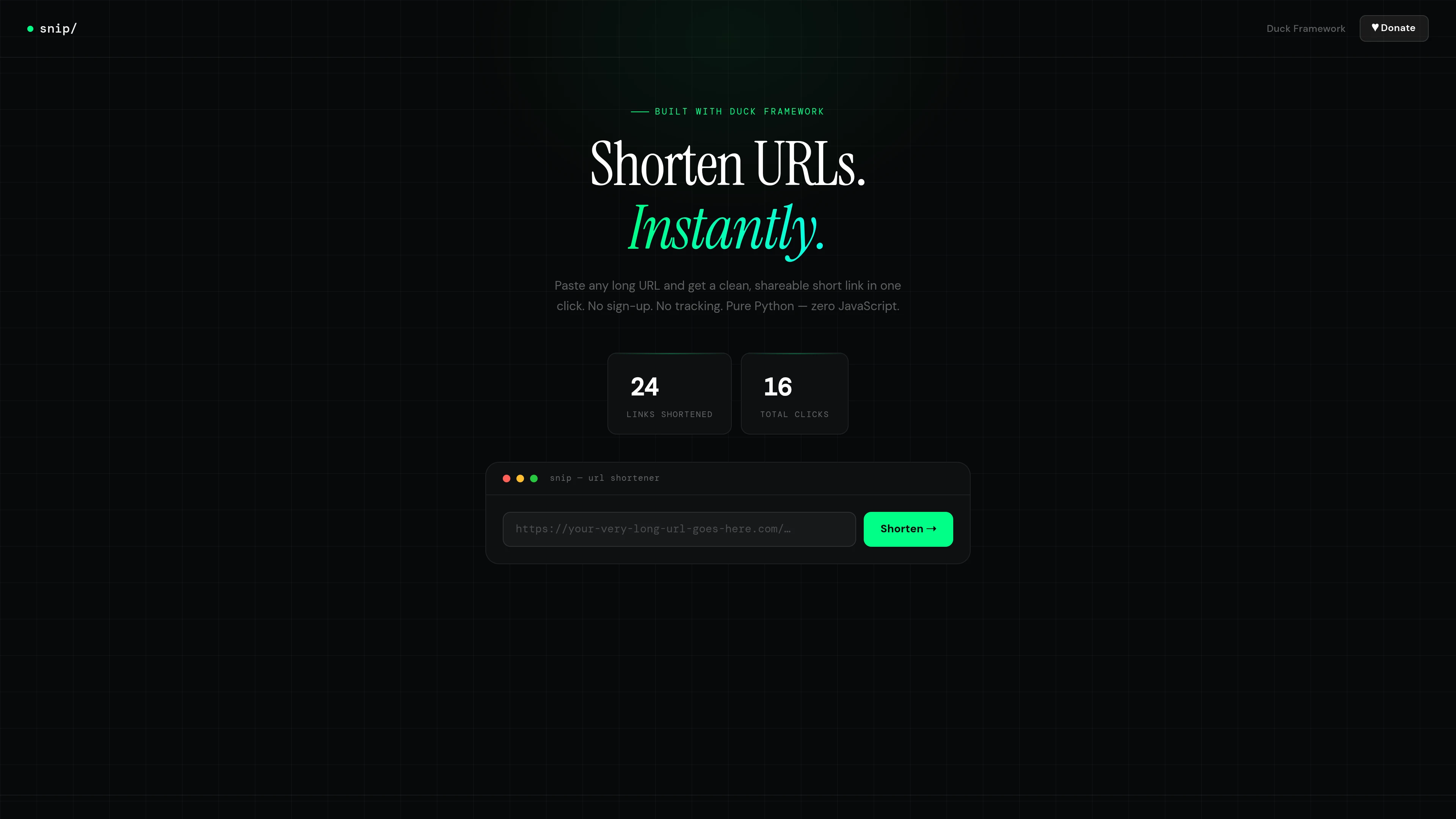 Screenshot of Snip